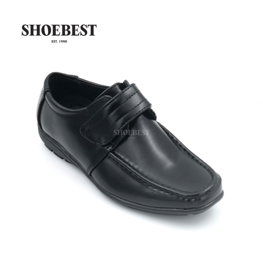 Bryson 100-45 Black Leather Shoes for Small Kids