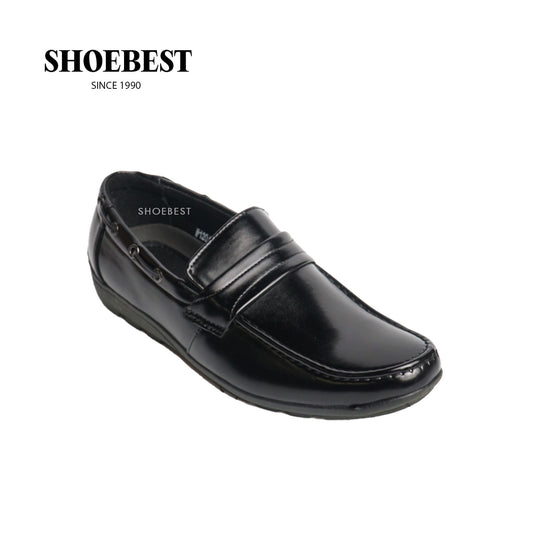 Julius 1201-2 Black Leather Shoes for Men