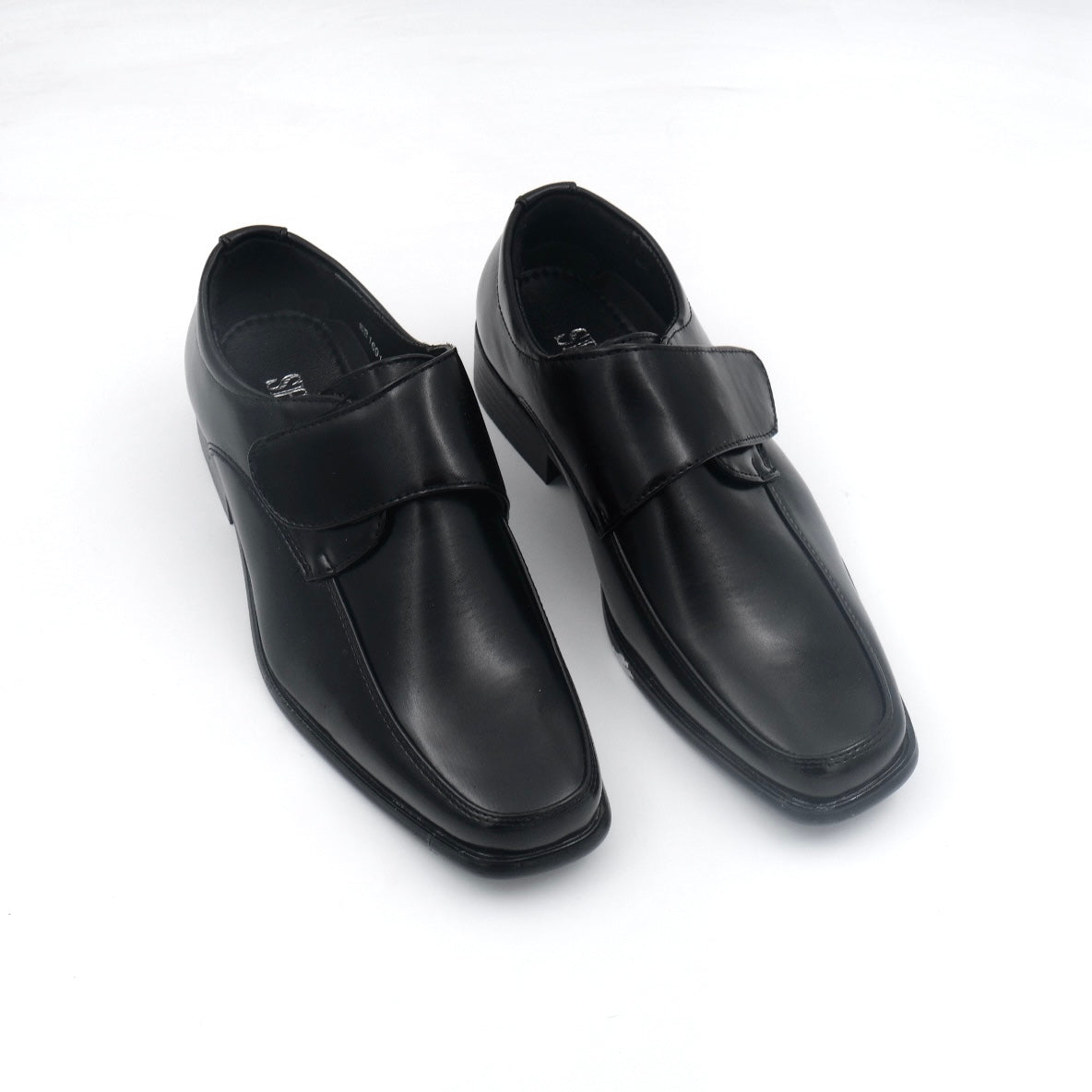 Enoch 1691 Black Leather Shoes for Teens