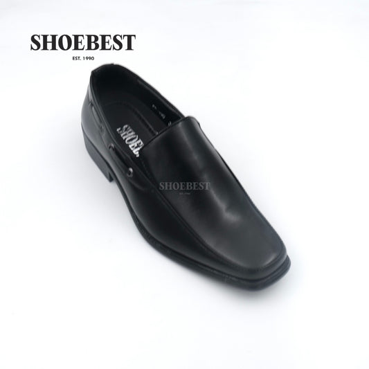 Howard 1690 Black Leather Shoes for Teens